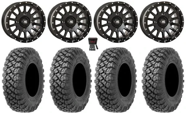 High Lifter HL25 15″ Wheels Bk 35″ Alpha Soft Tires Polaris Sportsman / RZR / Ranger