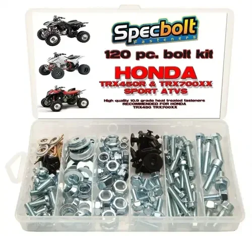 Honda TRX450R Bolt Kit 700XX ATV frame body plastic fenders Specbolt 120 piece