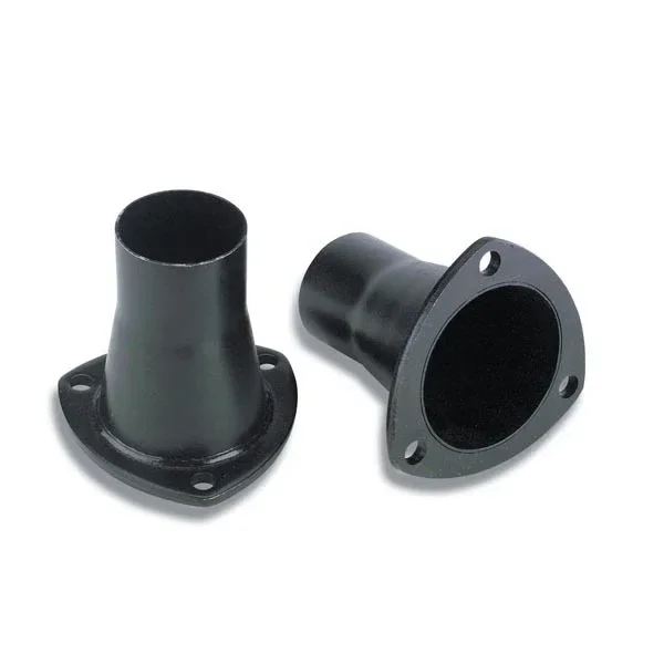 Hooker Collector Reducer – 3 in Inlet to 2-1/8 in Outlet – 3-Bolt Flange – Black Paint – Pair