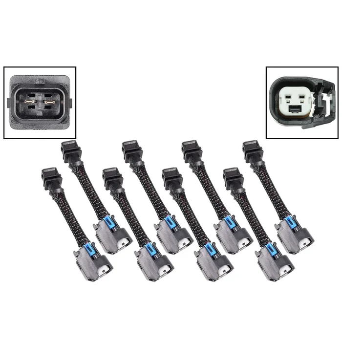 ICT Billet EV1 to USCAR EV6 Fuel Injector Harness Adapter (Set of 8)