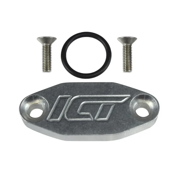 ICT Billet Oil Cooler Block Off Plate – 1/2 in Thick – GM LS-Series