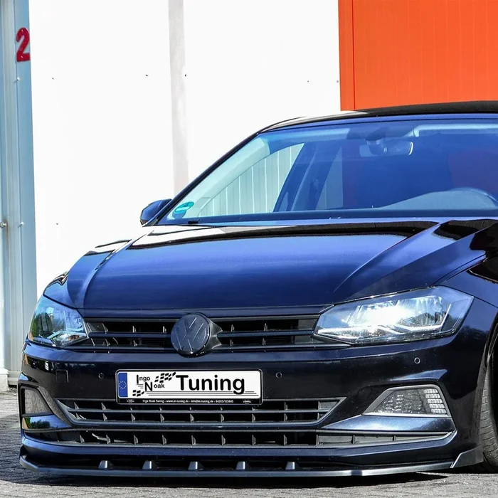 Ingo Noak Volkswagen Polo Mk6 Aggressive Front Splitter In Matte Black