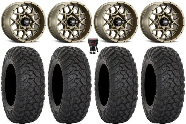ITP Hurricane 15″ Wheels Bronze 32″ RT320 Tires Polaris RZR XP 1000 / PRO XP / Ranger XP 900/1000