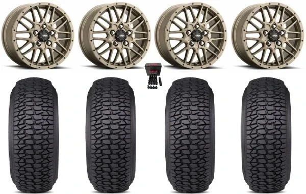 ITP Hurricane 15″ Wheels Bronze 33″ Regulator 2 Tires CFMoto UForce U10 Pro / U10 XL Pro / ZForce Z10 / Z10-4