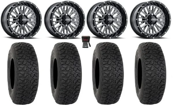 ITP Momentum 14″ Wheels Milled 30″ DX440 Tires Can-Am Maverick X3 / Honda Pioneer 1000 / Talon