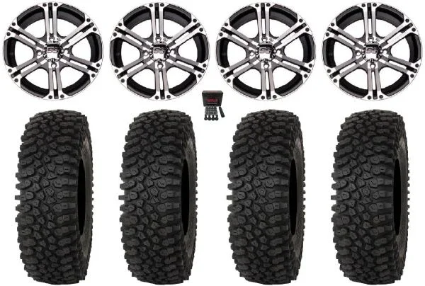 ITP SS212 14″ Wheels Machined 27″ Roctane ST Tires Sportsman 550 850 1000