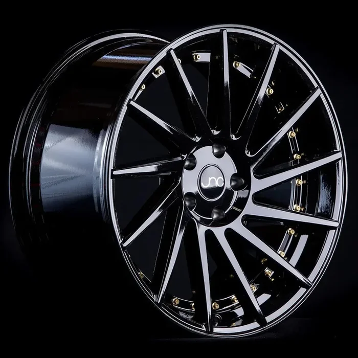 JNC051 Gloss Black/Gold Rivets