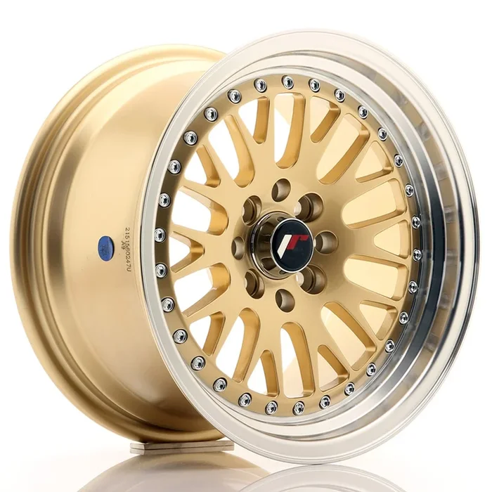 JR Wheels JR10 15×8 ET15 4×100/114 Gold w/ Machined Lip