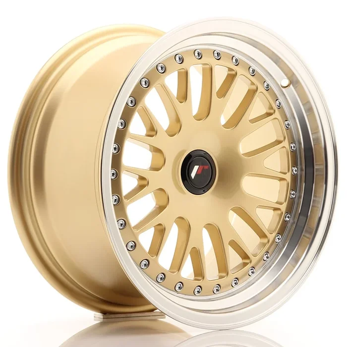 JR Wheels JR10 16×8 ET20 BLANK Gold w/ Machined Lip