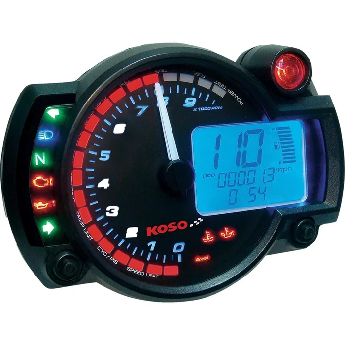 Koso GP Style Multi-Function RX-2N Gauge Black Panel 19 000 RPM [MPN: BA015B25]