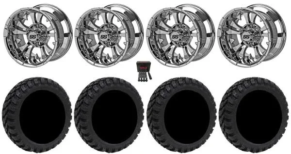 LSI Warlock 12″ Golf Wheels Mirror 22″ Nomad Tires Yamaha