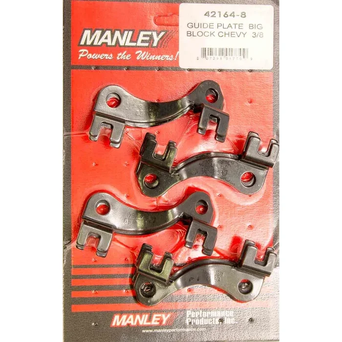 Manley Pushrod Guide Plate – 3/8 in Pushrod – Raised – Black Oxide – Big Block Chevy – Set of 8