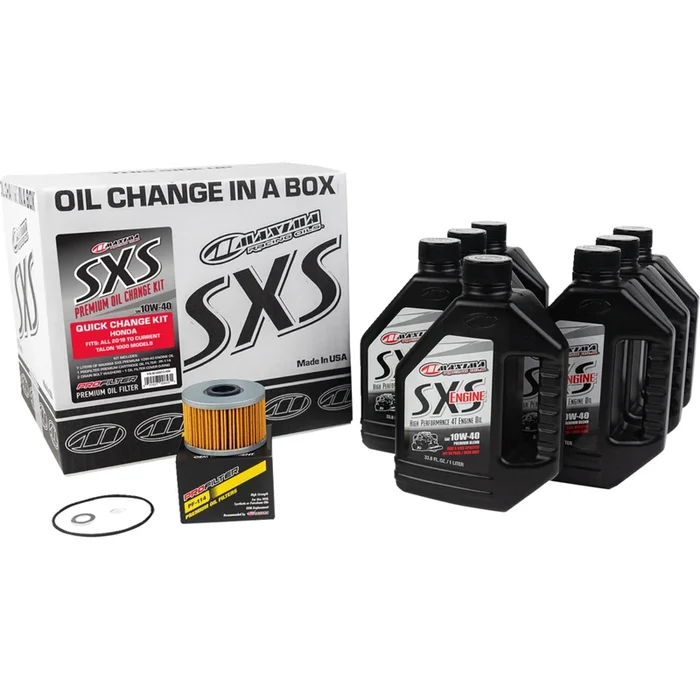 Maxima 10W-40 Premium Blend SXS Oil Change Kit for Honda Talon 90-049013-HON