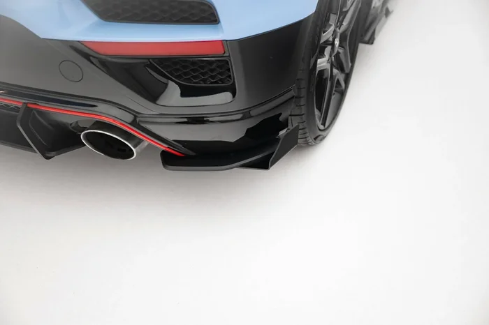 Maxton Design Street Pro Rear Side Splitters + Flaps Hyundai Veloster N Mk2 HYVE2NCNC-RSD1BRB+RSF1G