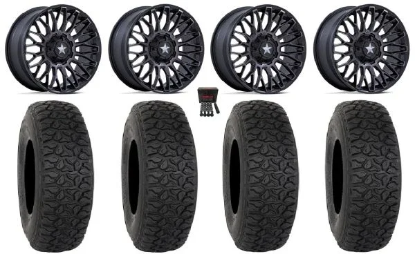 MSA Clubber 14″ Wheels Black DDT 30″ DX440 Tires Polaris RZR XP 1000 / PRO XP / Ranger XP 900/1000