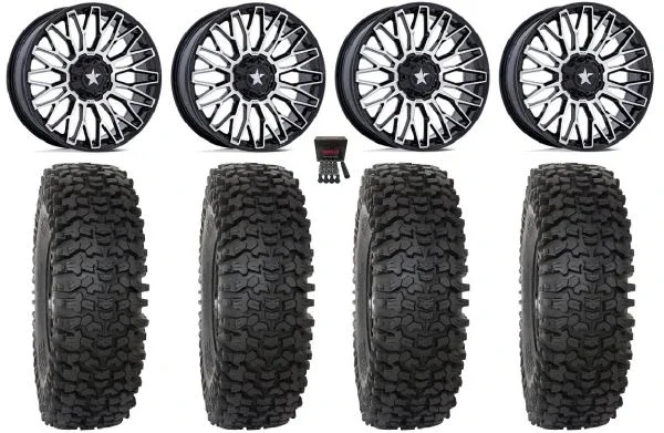 MSA Clubber 14″ Wheels Machined 28″ RC500 Tires Polaris RZR XP 1000 / PRO XP / Ranger XP 900/1000