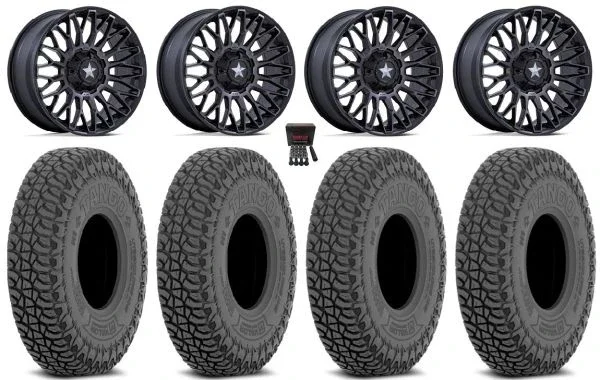 MSA Clubber 15″ Wheels Black DDT 32″ Tango Tires CFMoto UForce U10 Pro / U10 XL Pro / ZForce Z10 / Z10-4