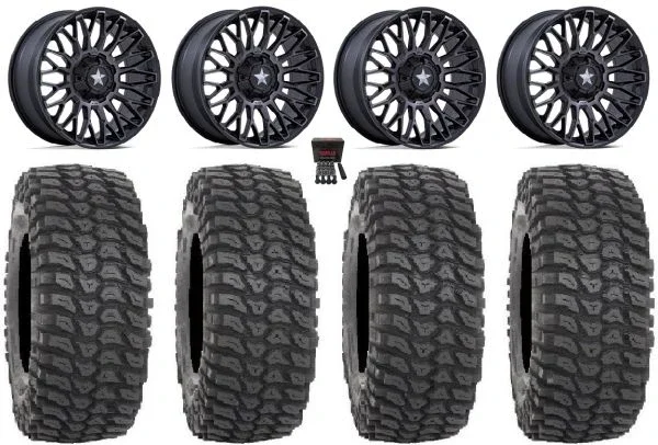 MSA Clubber 15″ Wheels Black DDT 32″ XCR350 Tires Polaris RZR XP 1000 / PRO XP / Ranger XP 900/1000