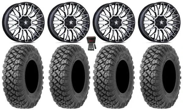 MSA Clubber 15″ Wheels Machined 35″ Alpha Tires CFMoto UForce U10 Pro / U10 XL Pro / ZForce Z10 / Z10-4