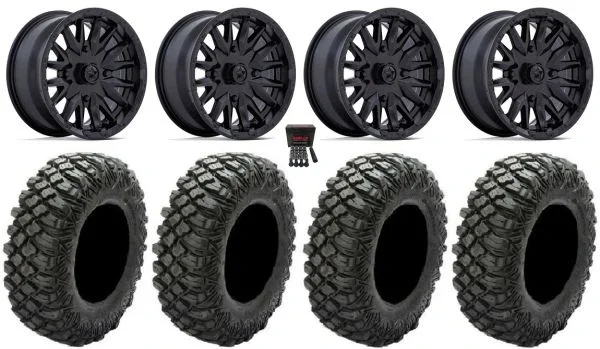 MSA Creed 15″ Wheels Black 32″ Crawler XR Tires Polaris RZR XP 1000 / PRO XP / Ranger XP 900/1000