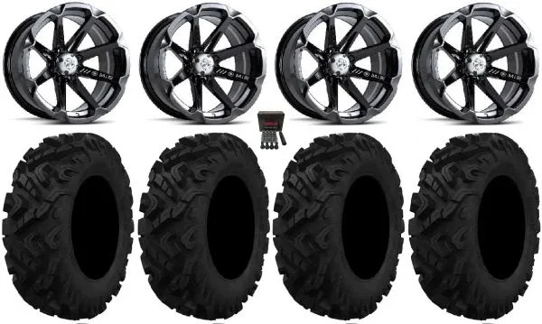 MSA Diesel 14″ Wheels Black 29″ HD-KTires Sportsman 550 850 1000