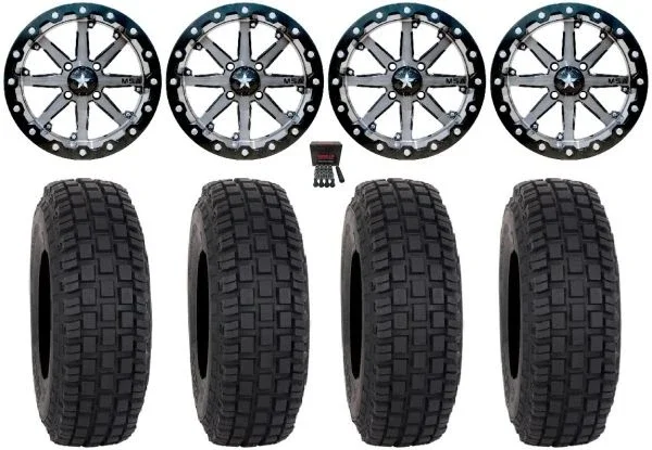 MSA Lok 15″ Wheels Gunmetal 35″ RX600 Tires Polaris Sportsman / RZR / Ranger