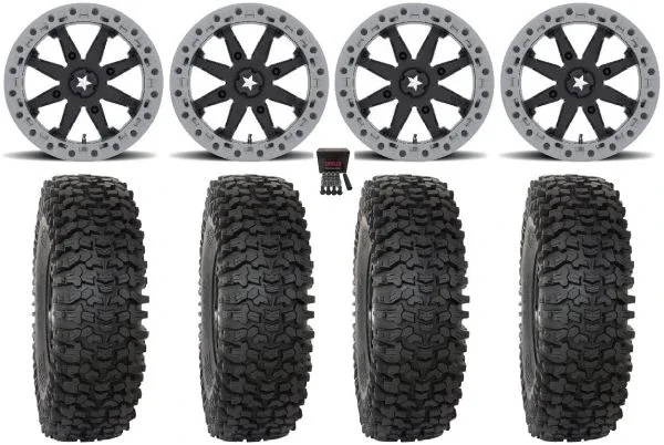 MSA Lok2 Beadlock 14″ Wheels Black 30″ RC500 Tires Can-Am Maverick X3 / Honda Pioneer 1000 / Talon