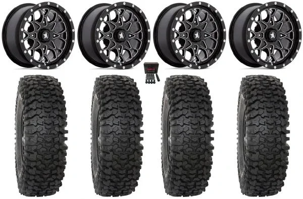 MSA Portal 15″ Wheels Milled 32″ RC500 Tires Polaris RZR XP 1000 / PRO XP / Ranger XP 900/1000