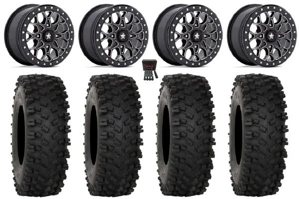 MSA Portal Beadlock 15″ Wheels Milled 37″ ATX470 Tires Polaris RZR XP 1000 / PRO XP / Ranger XP 900/1000