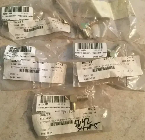 NEW! ARCTIC CAT OEM SNOWMOBILE Press Fit Elbow Fitting 90 DEGREE X 5/16 SET OF 5