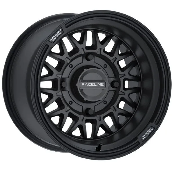 Raceline Omega 15×7 ATV/UTV Wheel – Satin Black (4/137) +10mm [A13B-57037+10]
