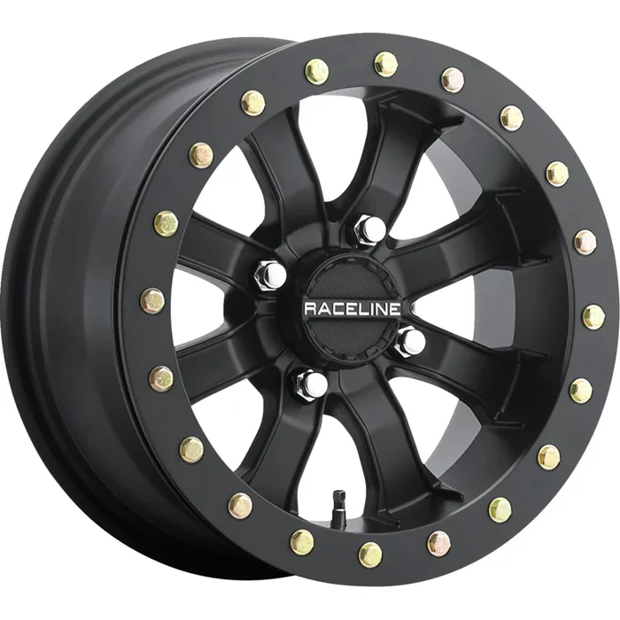 RACELINE WHEELS 0230-1443 A71B-57037-T-00 Black Mamba Beadlock Wheel Wheel – Black Mamba – Beadlock – Front/Rear – Black – 15×7 – 4/137 – 5+2