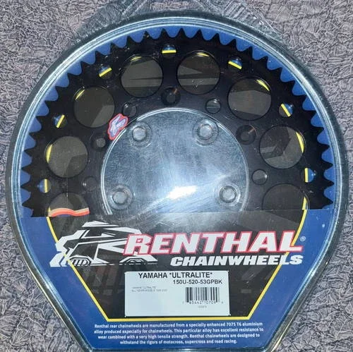 Renthal Yamaha Ultralite Rear Sprocket-#150U-520-53GPBK