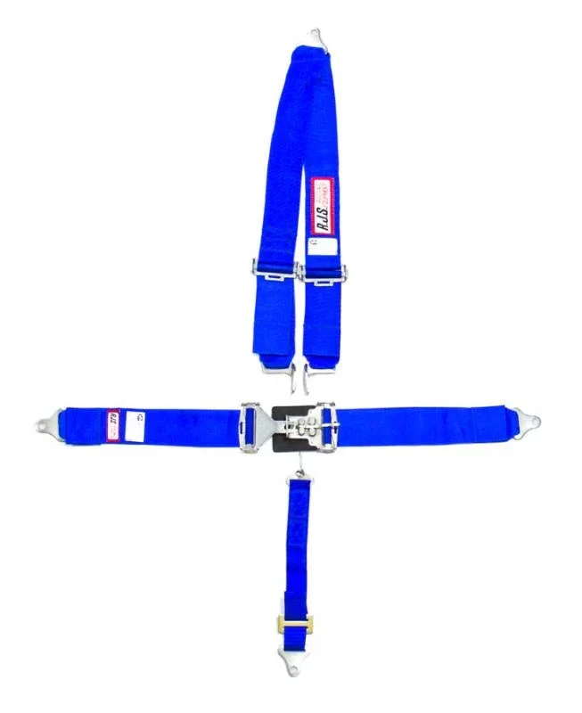 RJS 5-Point Latch & Link Harness – Bolt-In – 2 ” Anti-Submarine Strap – Blue