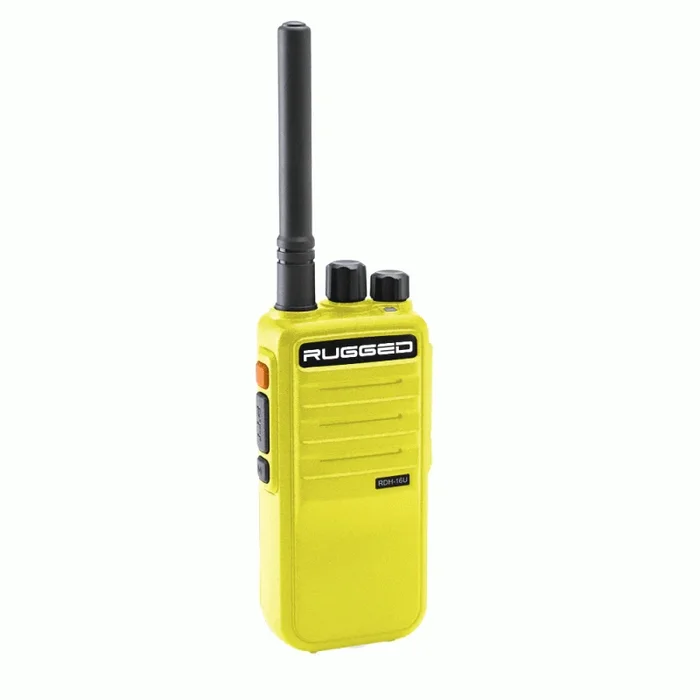 Rugged Radios Rugged Radios RDH16 UHF Business Band Handheld Radio – Digital and Analog – High Visibility Safety Yellow