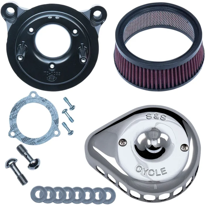 S&S Cycle Air Cleaner Chrome Mounted Throttle-by-Wire -16 For Harley FLHR 08-10 [MPN: 170-0437]