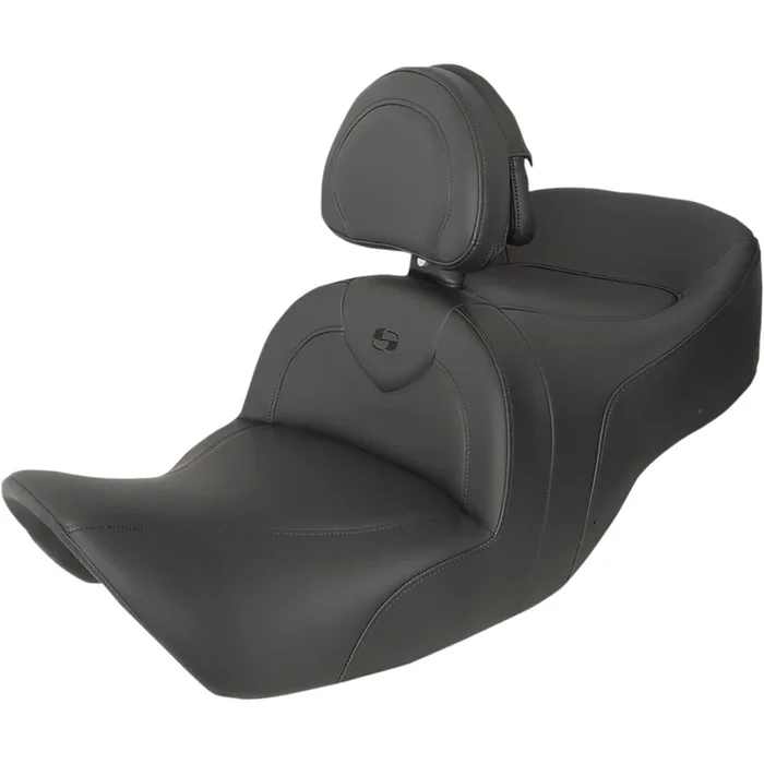Saddlemen RoadSofa™ Seat – With Backrest – Black W/Black Stitching H01-07-187BR