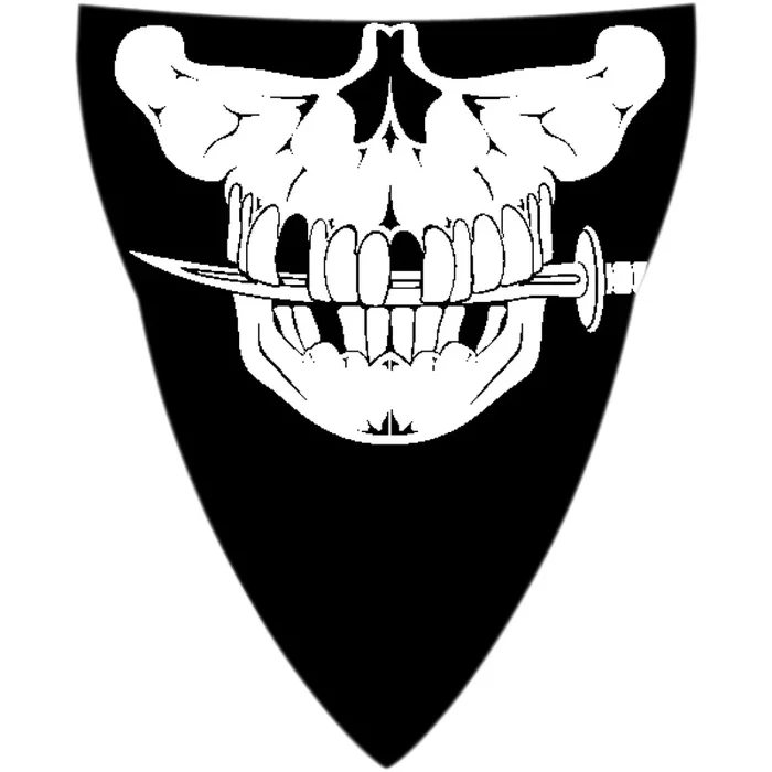 SCHAMPA & DIRT SKINS 2502-0017 VNG008D Stretch Skull Half-Face Mask Half-Pirate Face Mask