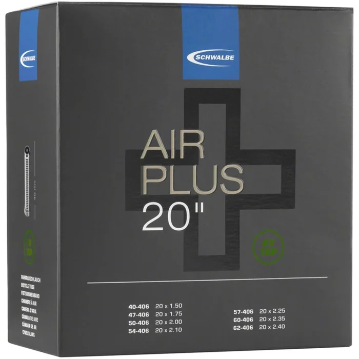 Schwalbe Air Plus Tube – 20 x 1.5 – 2.4, 40mm Schrader Valve 10461560