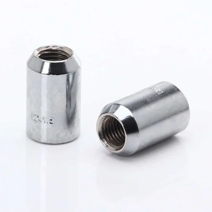 Set of SILVER imbus lug nuts 12×1,25 + Key