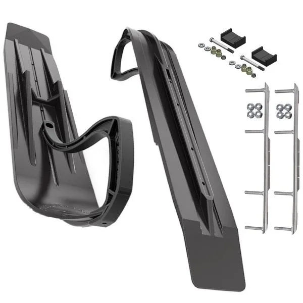 Slydog Powder Hound 7″ Black Skis w/7.5″ Shaper Bar Complete Kit Ski-Doo S-Chassis [DSA]