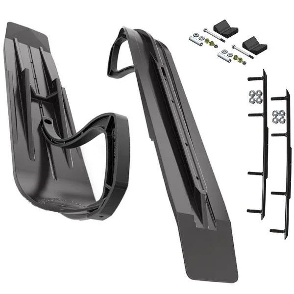 Slydog Powder Hound 8″ Black Skis w/10″ Round Bar Complete Kit Polaris Trailing Arm Suspension & IQ Chassis