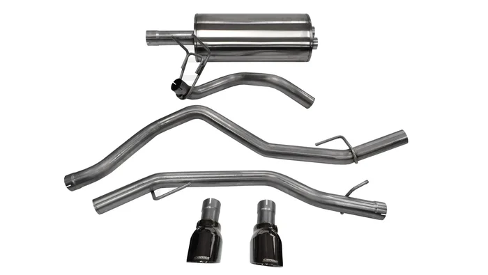 Sport 3.0 ” Cat-Back Exhaust (Black Tips) for RAM 1500 2009-18, 2019-23 Classic 4.7L & 5.7L V8 | #14405BLKCP | Corsa Performance
