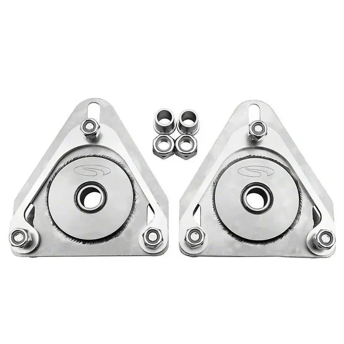Steeda Strut Caster/Camber Plates Independent Caster/Camber Adjustment Stainless Natural – Ford Mustang 2015-16