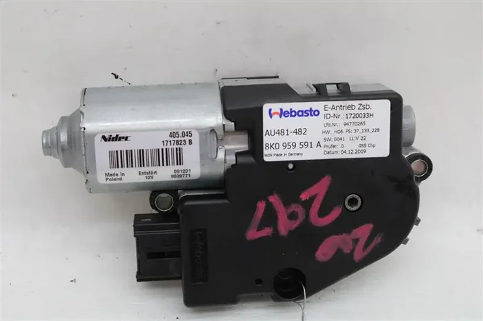 SUNROOF MOTOR Audi A4 2010 10 – 1092381