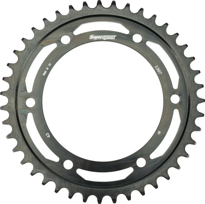 Supersprox 109-130743 RFA-1307-43-BLK REAR EDGE SPROCKET STEEL 43T-525 BLK HON