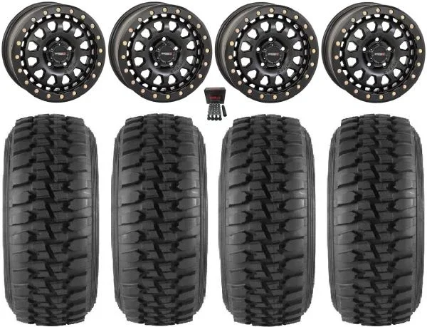 System 3 SB-6 15″ Wheels Bk (6+1) 30″ Desert Series Tires Polaris RZR Turbo R & Pro R Ranger 1500 Xpedition
