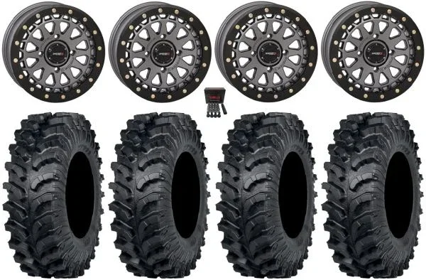 System 3 SB-6 15″ Wheels Gm (6+1) 30″ MT911 Tires Can-Am Commander Maverick Renegade Outlander Defender