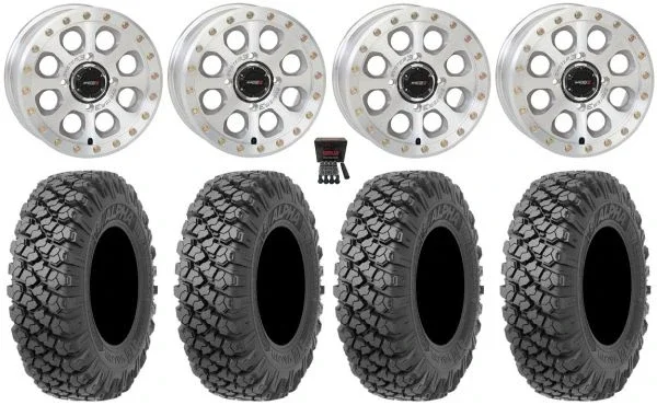 System 3 SB-7 15″ Wheels Machined (5+2) 32″ Alpha Tires Polaris RZR XP 1000 / PRO XP / Ranger XP 900/1000