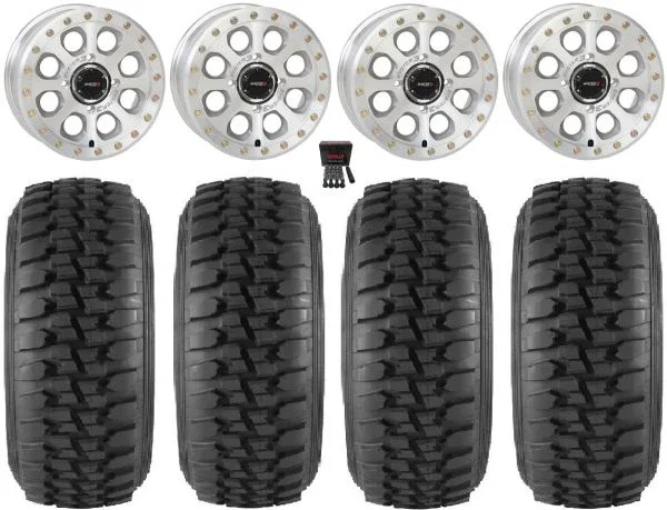 System 3 SB-7 15″ Wheels Machined (5+2) 32″ Desert Series Tires Can-Am Maverick X3 / Honda Pioneer 1000 / Talon